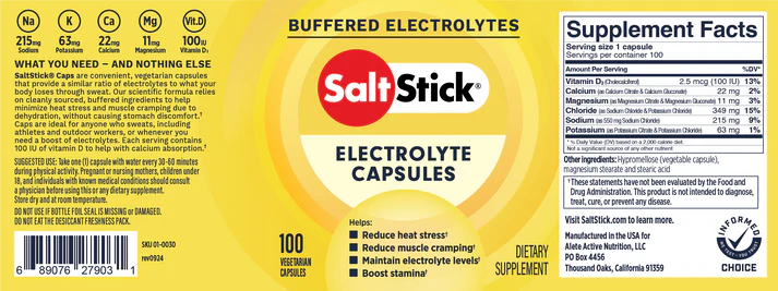 Saltstick Caps 100 (4 Unidades)